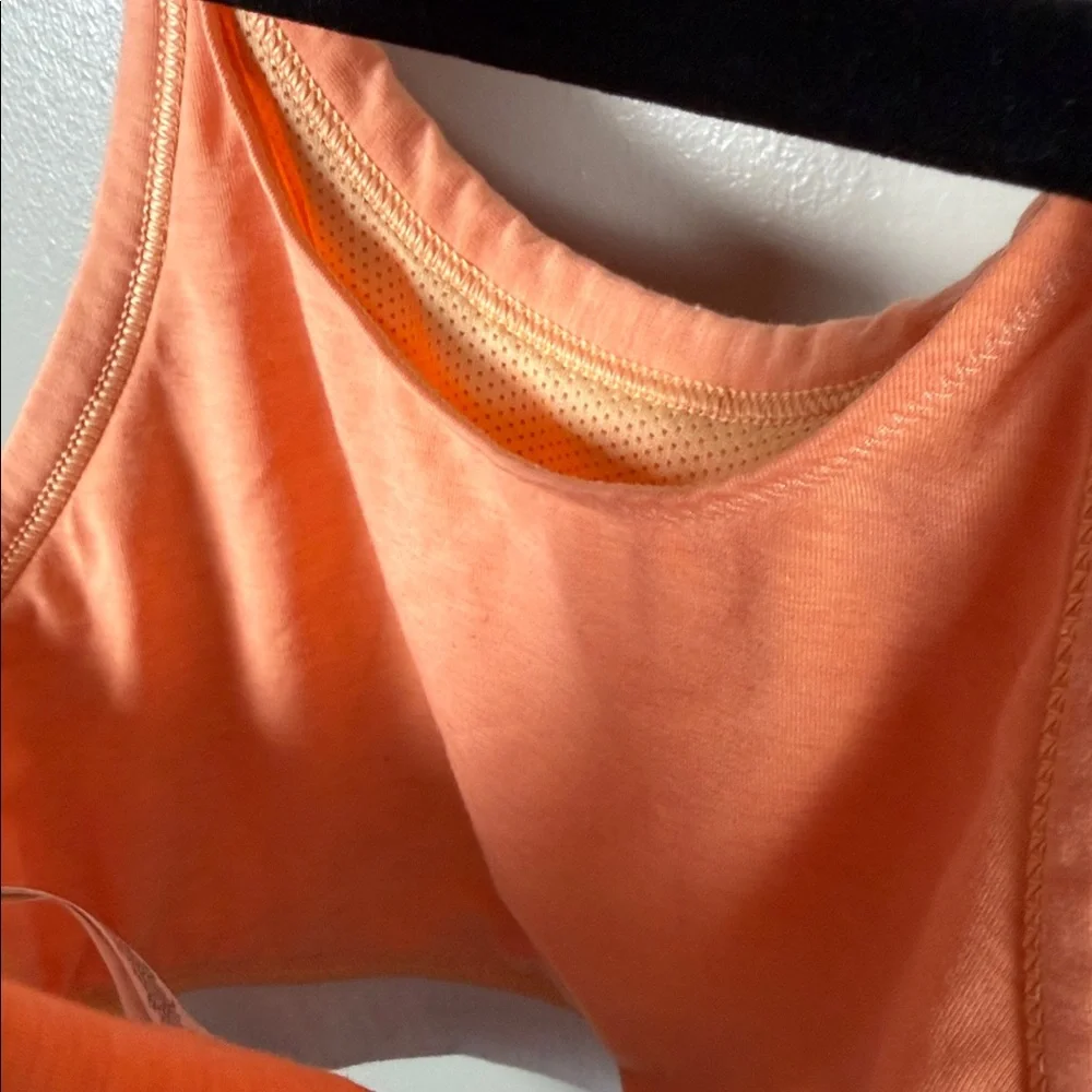 Nike Peach Racerback Crop Sports Bra with Branded Elastic Band